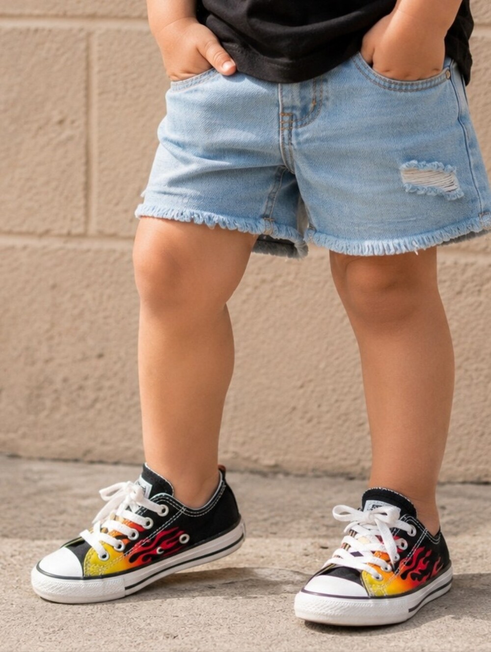 Converse Chuck Taylor Kids Flame Print Sneakers Toddler Size 12